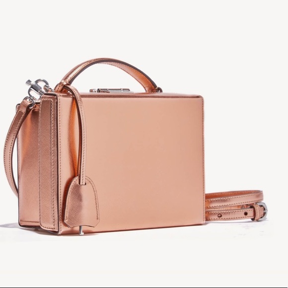 Mark Cross Grace small box bag in metallic nappa - Picture 3 of 4